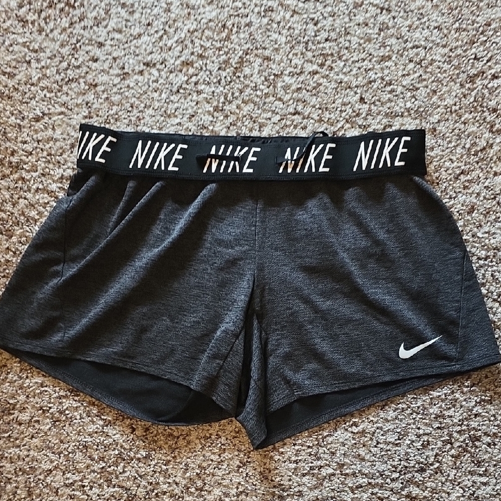 Nike Gray Athletic Shorts with Elastic Waistband